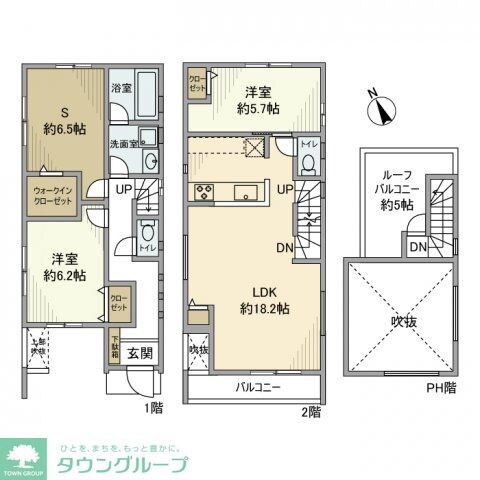 深沢戸建の物件間取画像