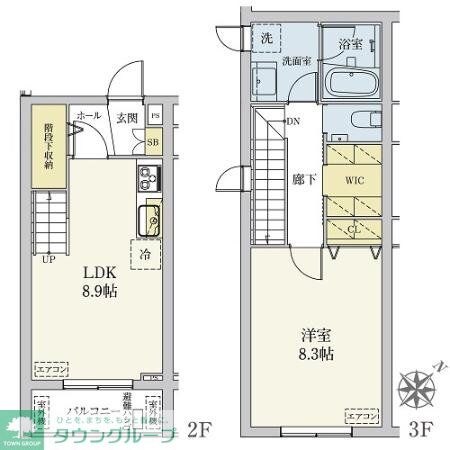カスタリア旗の台の物件間取画像