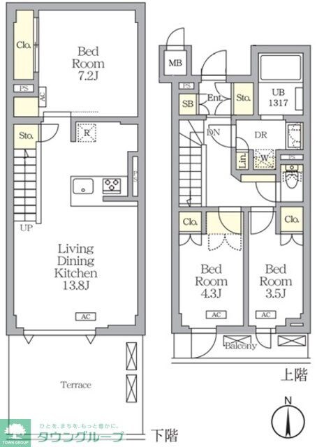 アジールコート都立大学の物件間取画像
