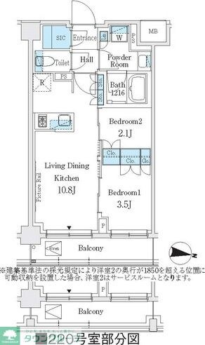 J.GRAN Court 品川西大井WESTの物件間取画像