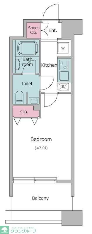 レジディア島津山の物件間取画像