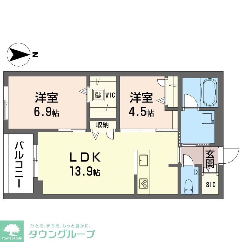 ウィズプラス等々力の物件間取画像