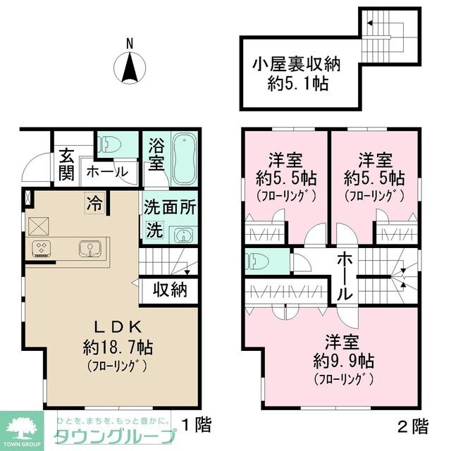 野毛1丁目戸建 D棟の物件間取画像