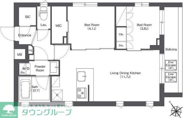 コンフォリア不動前の物件間取画像