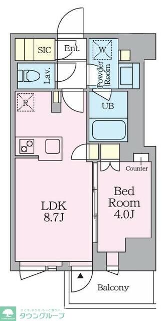 クレストコート旗の台の物件間取画像