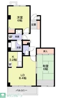 コスモリード三軒茶屋の物件間取画像