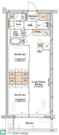 ブランシエスタ目黒中央町の物件間取画像