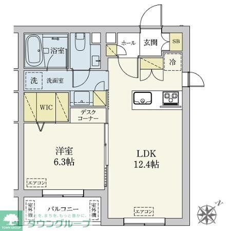 カスタリア旗の台の物件間取画像
