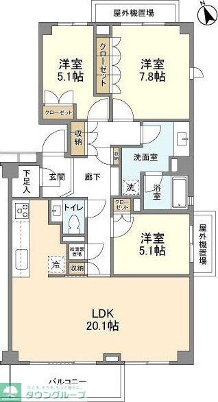 PATH世田谷下馬の物件間取画像