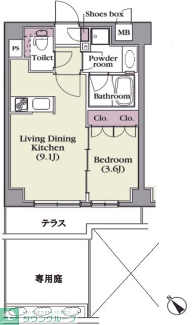 プラチナコート中目黒の物件間取画像
