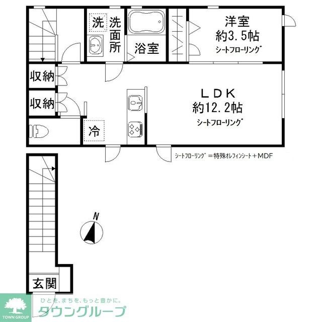 サニーアヴェニュー A棟の物件間取画像