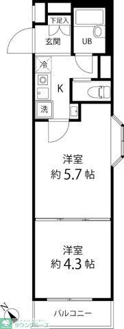 カルチェブラン恵比寿の物件間取画像