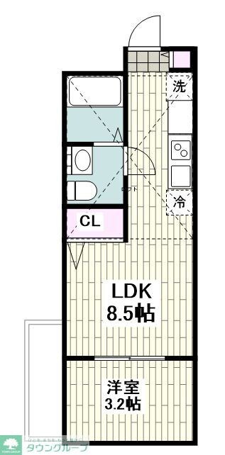 アザーレ・ディオン六会日大前の物件間取画像