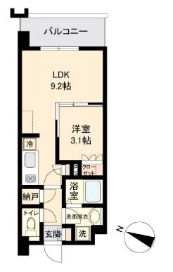 オープンブルーム二子の物件間取画像