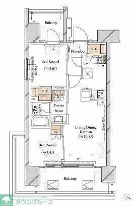 ブランシエスタ新丸子リバーフロントの物件間取画像