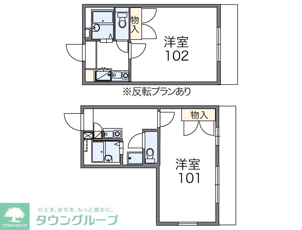 レオパレスBLOWIN IN THE WINDの物件間取画像