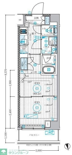 ブライズ宮崎台の物件間取画像