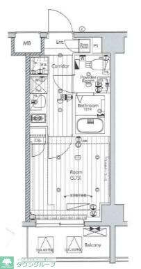 メイクス武蔵小杉IIの物件間取画像