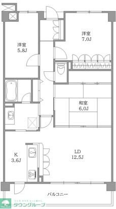 リグランド青葉台の物件間取画像