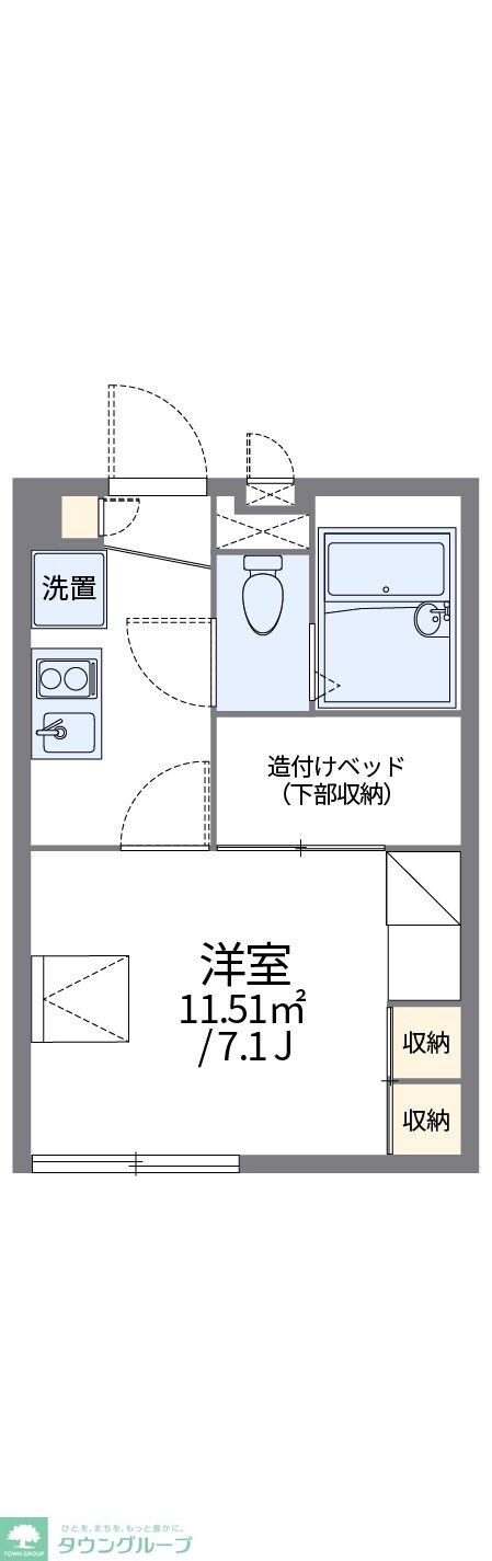 レオパレスリバーサイド コートの物件間取画像