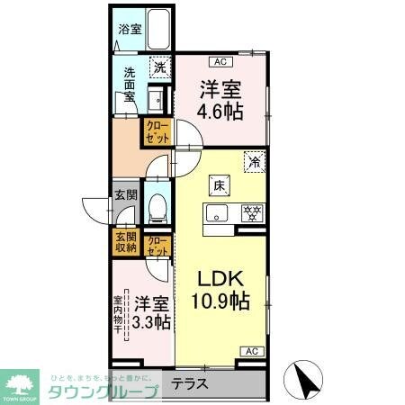 クロエ橋本の物件間取画像