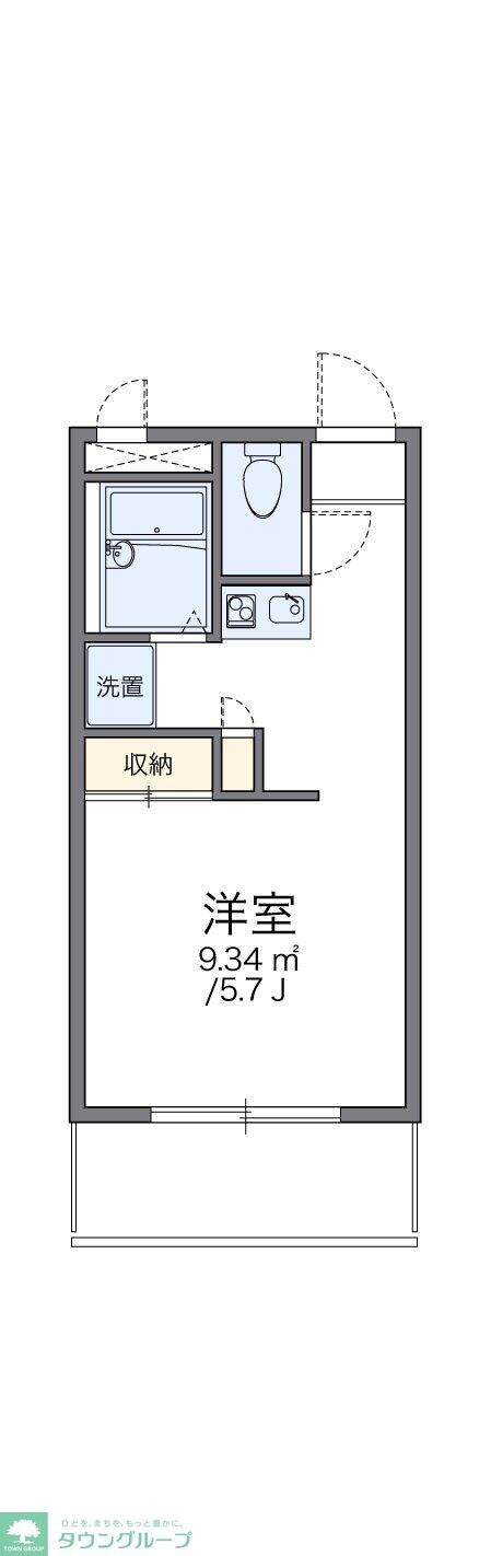 レオパレスコーポテラダの物件間取画像