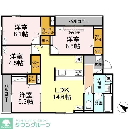 ドムスクレスト中町の物件間取画像