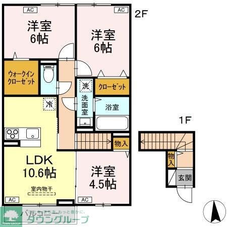 ガーネット Iの物件間取画像