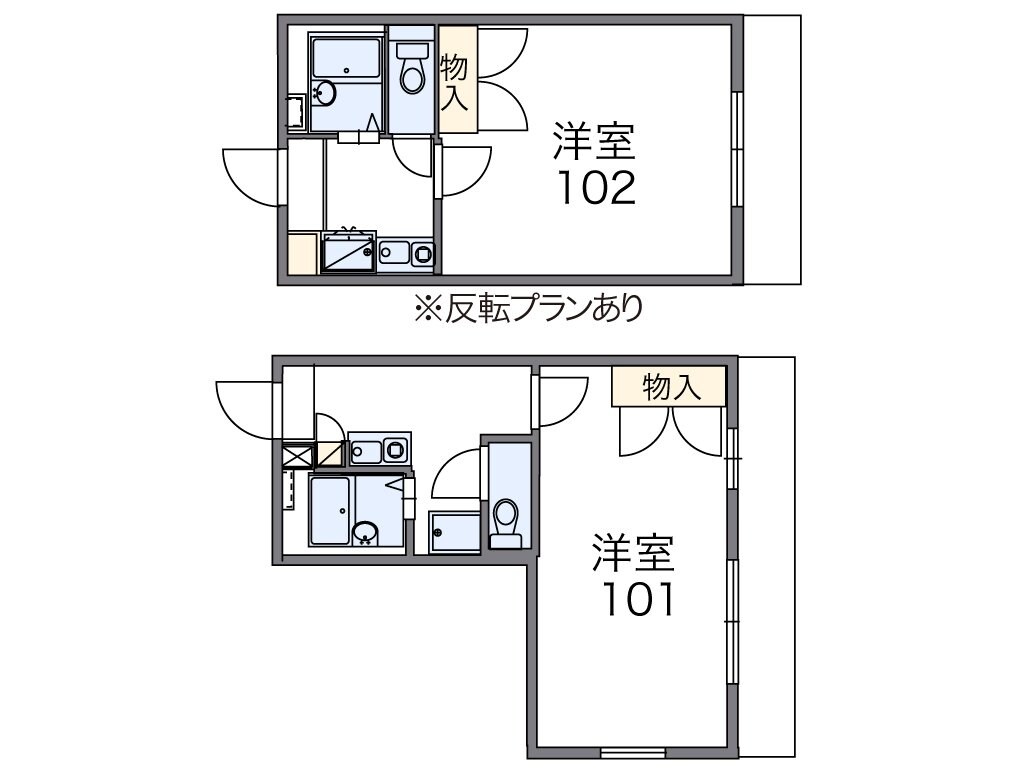 レオパレスBLOWIN IN THE WINDの物件間取画像