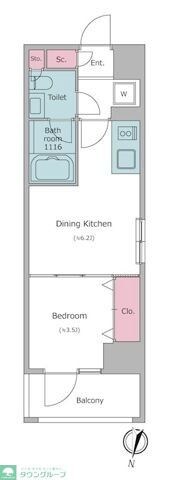 ドゥーエ二子新地の物件間取画像