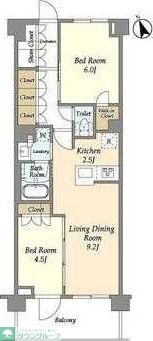 グランカーサ溝の口の物件間取画像