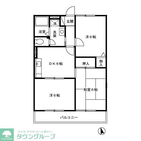 サニーコートしもはたの物件間取画像