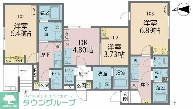 カインドネス南橋本の物件間取画像