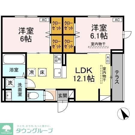 ドムスクレスト森野の物件間取画像