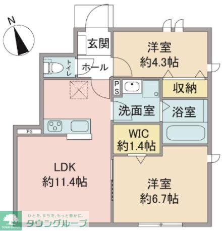 フローレンティアIIの物件間取画像