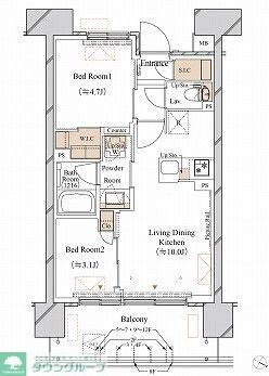 ブランシエスタ新丸子リバーフロントの物件間取画像