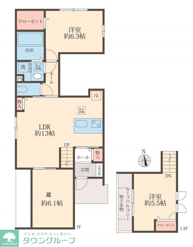 COLORS WING-A Aの物件間取画像