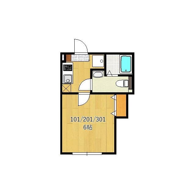 アザーレ・バモス読売ランド前の物件間取画像