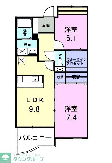 パインヒルズ参番館の物件間取画像