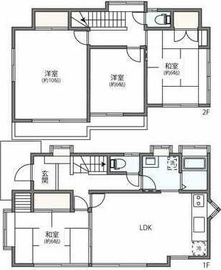 岡上6丁目戸建の物件間取画像