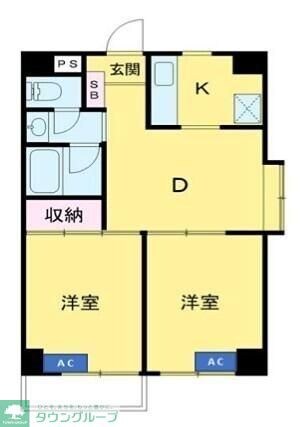 ランデン宮前の物件間取画像