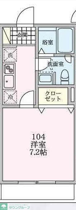 読売ランド前エスケーハウスの物件間取画像