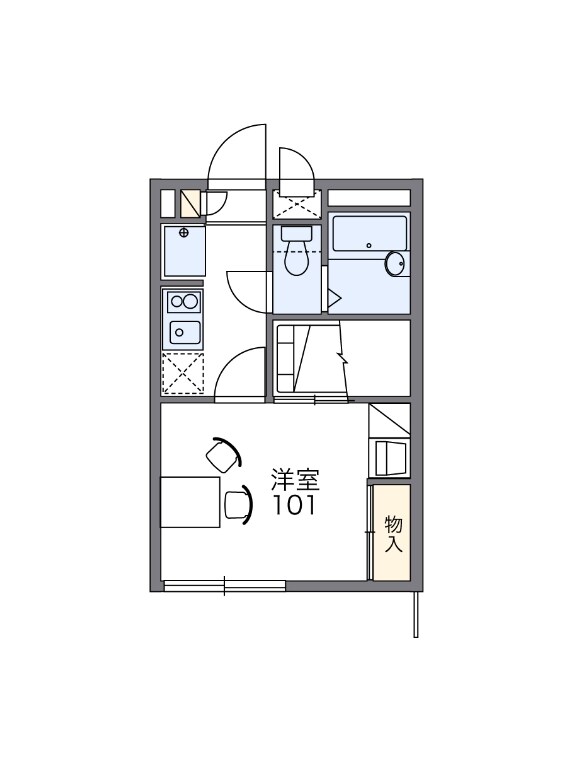レオパレス下川入の物件間取画像