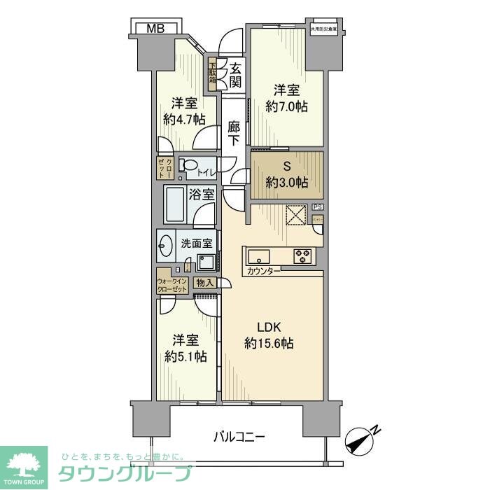 リビオタワー小田急相模原の物件間取画像