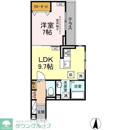 クレーア中央林間の物件間取画像