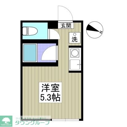 パンシオン南林間B棟の物件間取画像