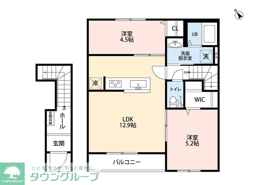 リーブルファイン相模原中央区中央の物件間取画像