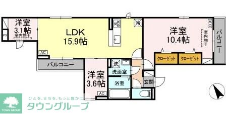 ドムスクレスト森野の物件間取画像