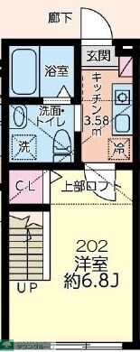フルリール大和の物件間取画像