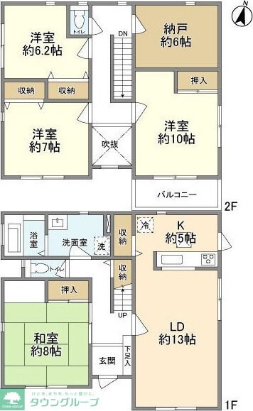松風台貸家の物件間取画像